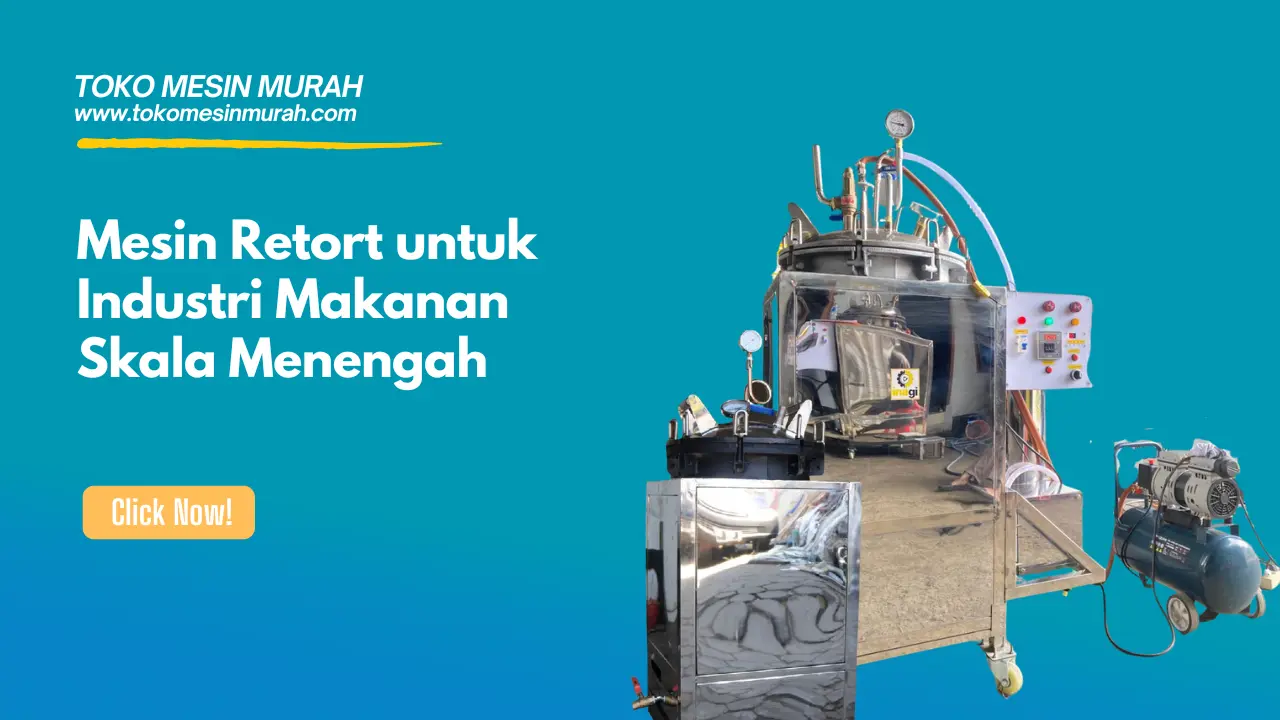 mesin retort untuk industri makanan menengah