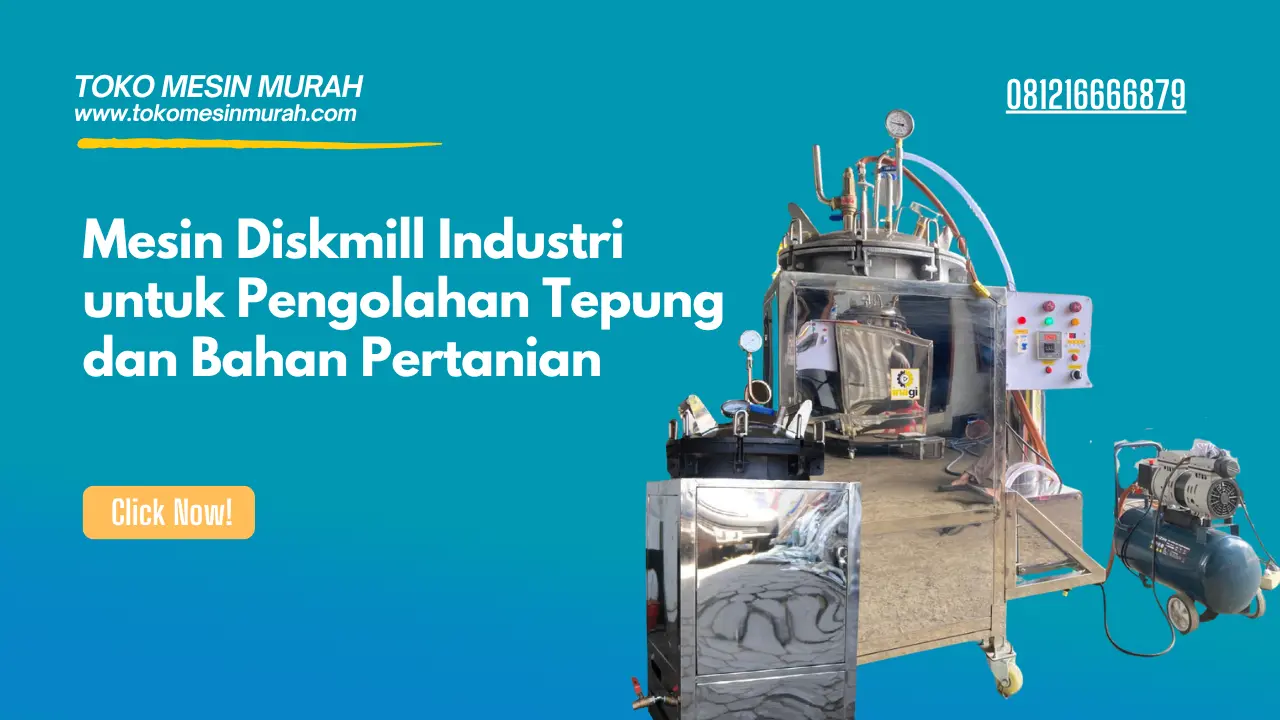 Mesin Disk mill Industri untuk Pengolahan Tepung dan Bahan Pertanian